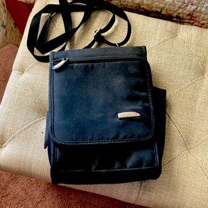 Large, black, crossover, Travalon bag